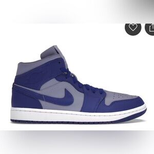 Air Jordan Iron Purple Mid Se Deep Royal Blue Lavender Leather Nike 7.5W 6M 6Y